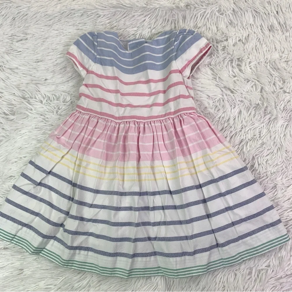 Polo‎ Ralph Lauren cap sleeve Multicolor striped fit & flare Dress
